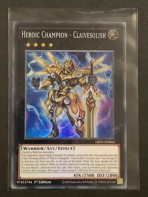 Heroic Champion - Claivesolish | DIFO-EN044 | Super Rare | 1st Ed | YuGiOh TCG - Image 1 of 3