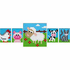 Kit de bricolage Pixel 18 poule, cochon, vache, chat, mouton