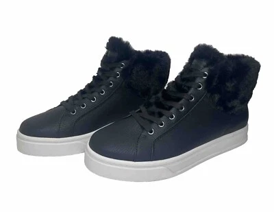 Botas femininas Koolaburra by Ugg Sundell Fuzz Chukka preto cano alto novas - Imagem 1 de 4