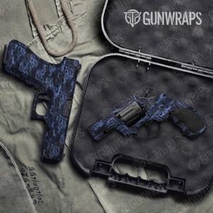 GunWraps Classic Blue Mitternacht Premium Pistole Vinyl Pistole Wickel Haut matt USA - Bild 1 von 1