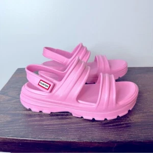 Women's Hunter Boots BLOOM ALGAE FOAM SANDAL Size 9 Pink Fizz Casual Spring - Picture 1 of 7