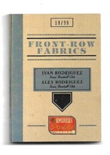 2013 Panini Booklet-Front Row Fabrics-Ivan & Alex Rodriguez-Limited #19/99-NM+