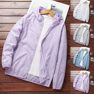 20) Men's Hooded Windbreaker Jacket Sun Protection Outwear Lightweight Coat