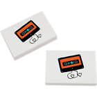2 x 45mm 'Audio Cassette' Erasers / Rubbers (ER00022678)