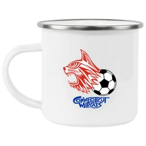 Connecticut Wildcats Camping Mug 12oz Enamel | ASL Soccer Team - Picture 1 of 1