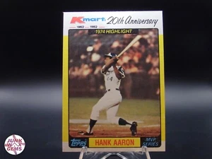 Kmart Topps 1982 serie MVP 20 aniversario #43 Hank Aaron casi nuevo - Imagen 1 de 2