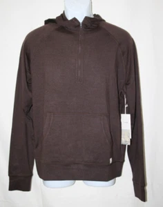 Vuori Ponto Performance 1/2 Zip Hoodie Jacket Java Heather Men's Small NEW - Picture 1 of 8