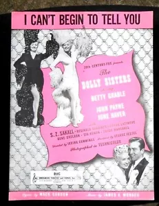 I Can't Begin To Tell You Noten aus The Dolly Sisters Musical 1945 - Bild 1 von 3
