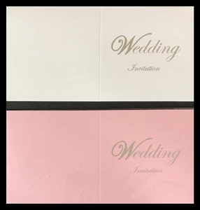 Wedding / Evening hot foiled Invitations 150mm square card pk5 blank inside - Picture 1 of 3