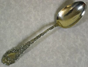 Wallace, patrón Louvre 1893, esterlina, cucharadita de 5 en punto, monograma "R" - Imagen 1 de 3