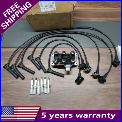 Ignition Coil & 6 Spark plug & 6 wire For Ford Mazda Explorer Spark 4.0L 4.2L V6 - Изображение 1 из 4
