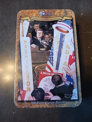 SEALED Norman Rockwell Collection 500 Piece Puzzle A Time For Greatness - Image 1 of 3