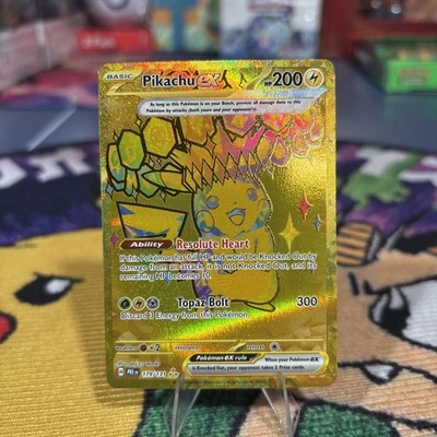 Pikachu ex - 179/131 Prismatic Evolutions Gold Pokemon - NM - Image 1 of 4