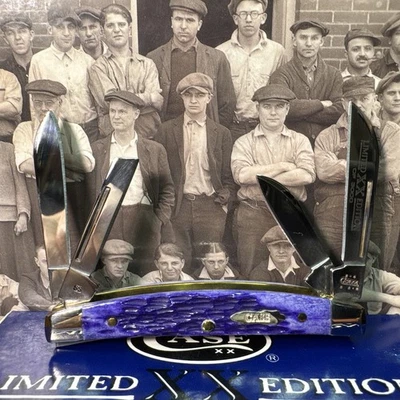 Case XX 6468 Small Congress Ultra Violet Bone  Limited Edition 2003 Mint In Box - Image 1 of 4