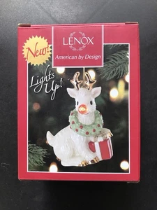 Lenox Blinking All The Way Reindeer. Christmas Ornament. Lights Up! Works Fine. - Picture 1 of 17