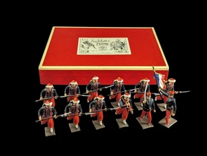 CBG Mignot Juguete Francés Soldados x12 Completo En Caja Zouaves Asalto Francia LS - Imagen 1 de 11