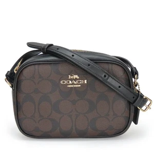 Coach Schultertasche Jamie C9926 Signature Leder beschichtet Canvas braun schwarz Poche - Bild 1 von 10