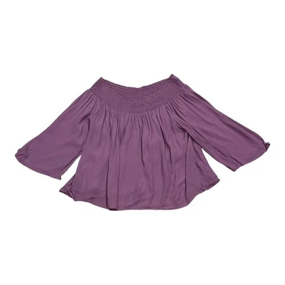 Blusa Camisa Talula Hombro Descubierto Para Mujer Pequeña Calada Boho Fluida Foto 1 de 4