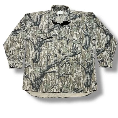 Vintage Mossy Oak Original Treestand Camo Made In USA Button Down Shirt Size XL - Image 1 of 4