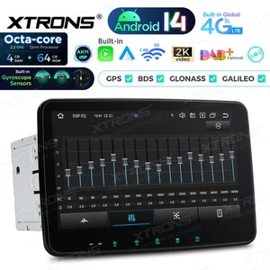Double 2 DIN Android 14 Car GPS Stereo DVD Player Radio Navi 4+64GB Head Units - Picture 1 of 20