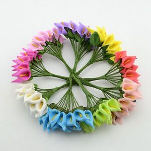 Mini Foam Artificial Calla Lillies- Lilly Wedding Scrapbook Craft Decoration Art