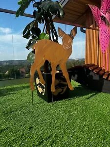 Edelrost Reh Bambi Gartenfiguren Tierfiguren Waldtiere Gartendeko skulptur - Bild 1 von 2