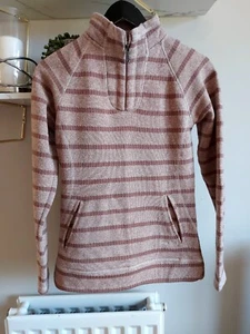 Maglione donna Weird Fish 1/4 zip a righe UK 8 - Foto 1 di 11
