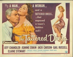 Tattered Dress ORIGINAL US Lobby Title Card Jack Arnold Jeff Chandler 1957