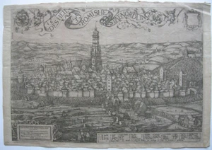 Nördlingen vista general bávaro Suabia gigante grabado en cobre 1607 H. C. Woerle  - Imagen 1 de 7