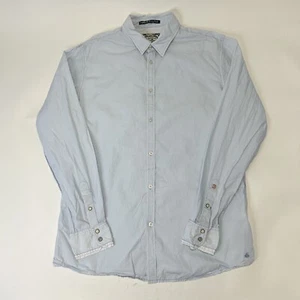 Scotch & Soda Blue and White Striped Men’s Long Sleeve Button Down Shirt XXL - Picture 1 of 10