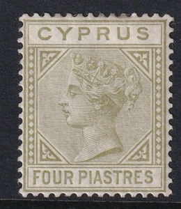 CYPRUS SG14 1881 4pi VERDE OLIVA PÁLIDO - Montado como nuevo - Imagen 1 de 2