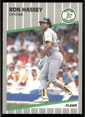 1989 Fleer #9 Ron Hassey - Image 1 of 2
