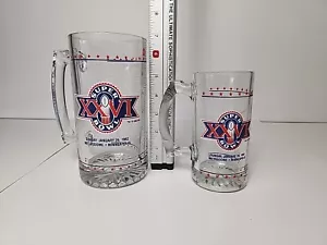 Super Bowl XXVI 1992 Tazza birra pietra pelli rosse vs bollette (set di 2) - Foto 1 di 11