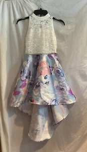 Speechless Kids Girls’ Size 10 White Lace Top High Low Formal Dress NWT - Picture 1 of 11