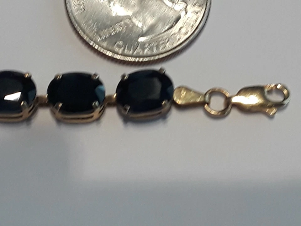 Pulseira -Ouro amarelo 10k 11,515 gramas - Safira 12,0 ctw.  - 11/167 - Imagem 1 de 4