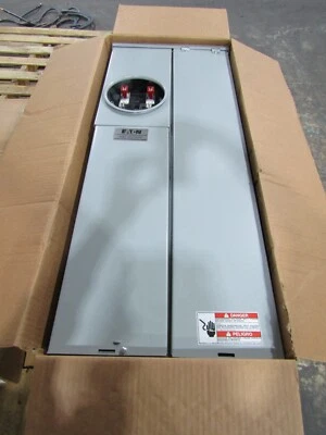 💥NEW EATON 100 AMP SOLAR READY METER BREAKER PANEL 120/240VAC 1Ø MBE1224PVL100S - Image 1 of 4
