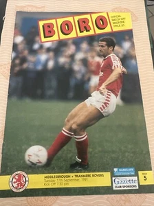 1991 Middlesbrough V Tranmere Rovers Football Programme - Picture 1 of 3