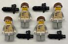 4 Lego Vintage Hoth Rebel Troopers Minifig Lot: Star Wars Figures: Brown Visors