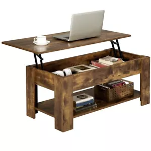 Höhenverstellbarer Couchtisch Sofatisch Beistelltisch Holz Kaffeetisch Teetisch - Bild 1 von 12