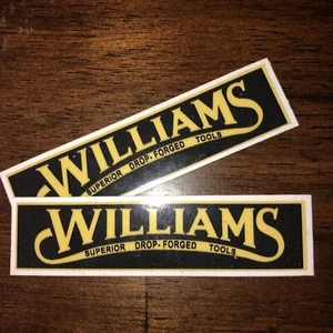 Williams Tools Box Decals Early Pre Snap-on Decals Set of 2, decals 3” - Bild 1 von 1