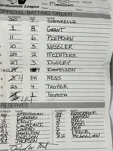 Mankato Moondogs Official Lineup Card 27.07.2003 Northwoods League - Bild 1 von 5