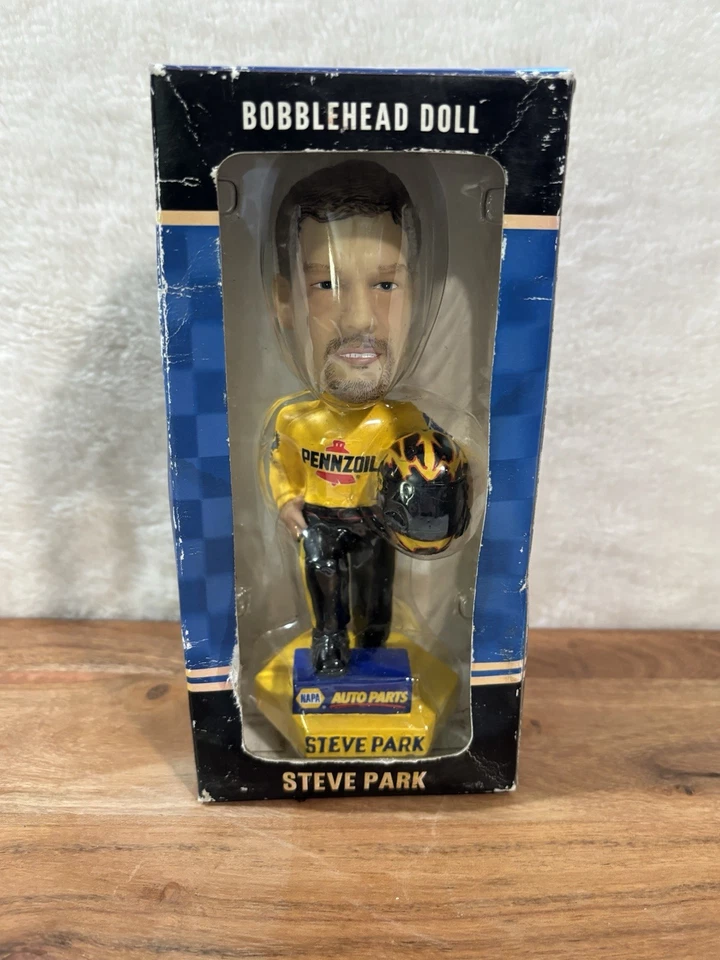 Muñeca Bobblehead Steve Park Napa Racing 2003 Pennzoil Napa piezas de automóviles nueva en caja Foto 1 de 4