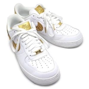 NIKE US10.5 Air Force One Air Force1 AQ0666-100 CR7 Talla Blanco x Dorado - Imagen 1 de 10