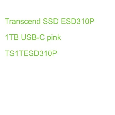Transcend SSD ESD310P 1TB USB-C pink TS1TESD310P (0760557863960) - Bild 1 von 2