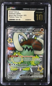 Pokemon 2024 Great Tusk ex #072 Promo Paldean Fates Tin CGC 10 PRISTINE - Picture 1 of 1