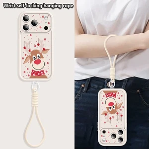 Christmas Elk Case With Strap For iPhone 17 Pro Max Air 16E 16 15 14 13 12 Cover - Picture 1 of 19