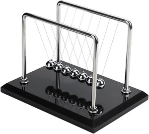 Newton Cradle Balance Balls, 7 Ball Newton Pendulum, Classic Swing Ball, Desk To - Picture 1 of 8