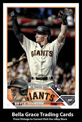 2023 Topps Bryce Johnson #571 San Francisco Giants Rookie MLB Baseball  - Image 1 of 2