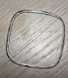 VTG Marked 925 Sterling Silver Square Bangle Bracelet 2.5" Diameter 9g - Picture 1 of 6