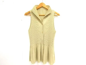PLEATS PLEASE ISSEY MIYAKE ISSEY MIYAKE LACE SWITCHING SLEEVELESS SHIRT PP31 F - Picture 1 of 8